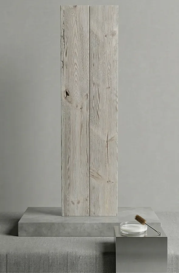 White Old Wood — weiß gekälkte Altholz-Wandpaneele von A8P